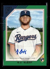 2022 Topps Gallery - Rookie Autographs A.J. Alexy #RA-AA Green /99 (AU, RC)