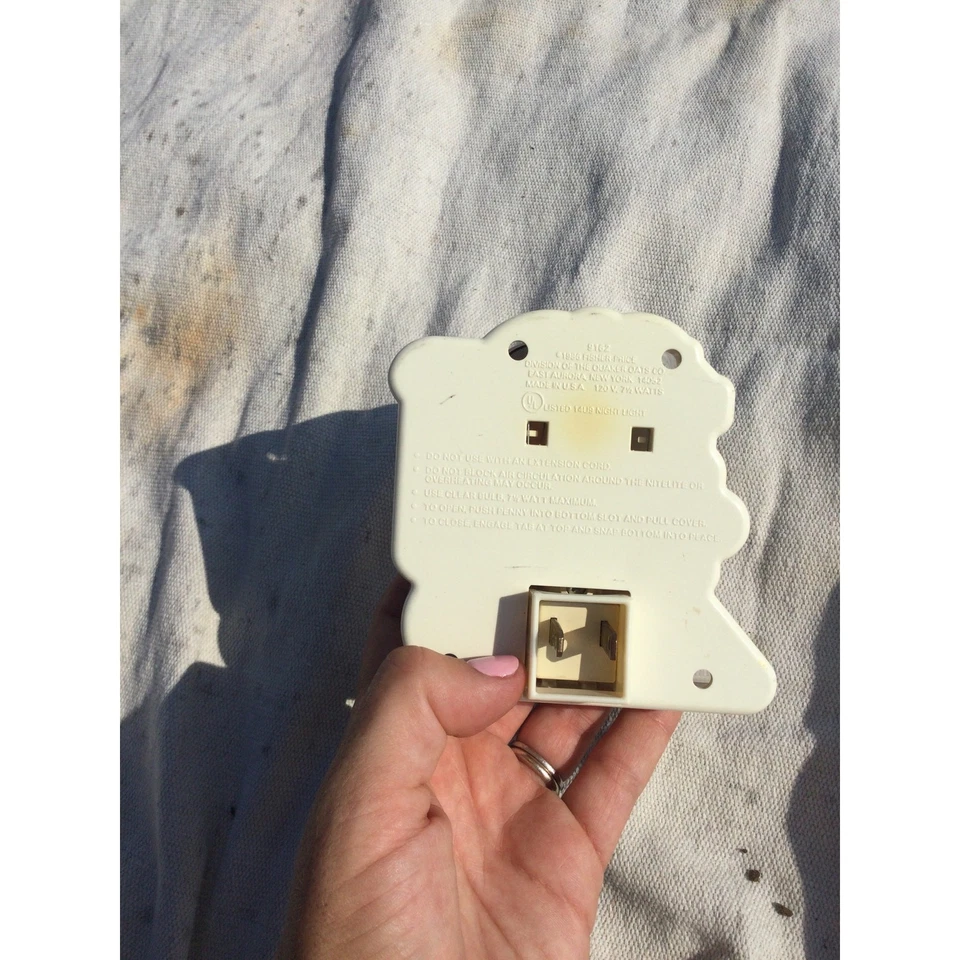 Tren ligero nocturno Fisher-Price vintage años 80 guardería niños 1986 EE. UU. # 9162 rojo Foto 4 de 4