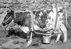 1910s Electricity On The Farm Cow Milking Device Glass Photo Negative #2