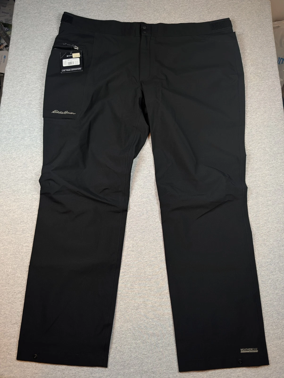 New Eddie Bauer WeatherEdge Rain Pants Womens 2XL Black Waterproof Stretch