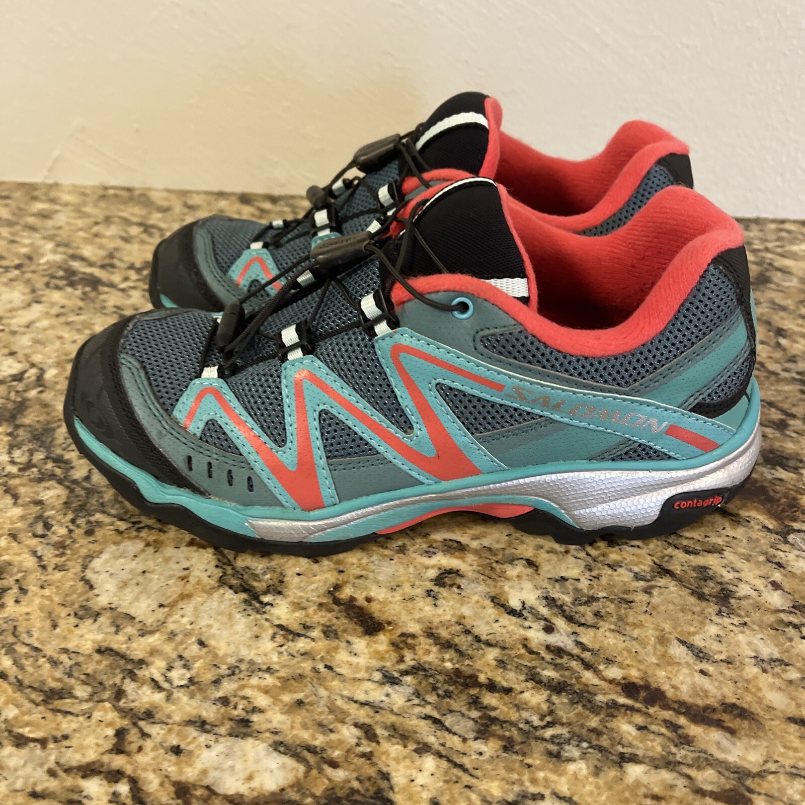 Scarpe Salomon da donna sneaker escursionismo contragrip blu 159817 taglia US 4 EU 36