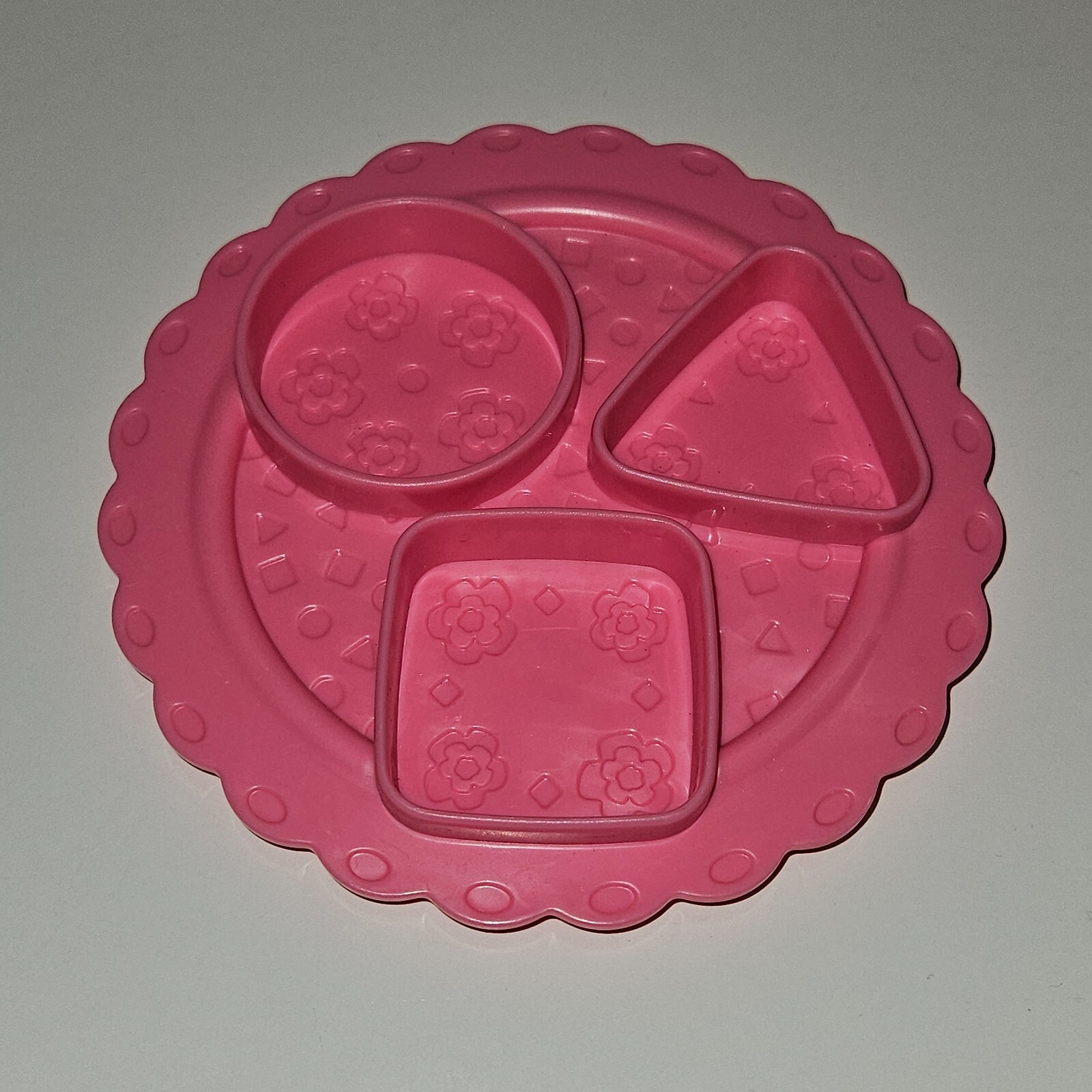 VTG Fisher Price Say Please Tea Set REPLACEMENT PIECES Pink Plate Triangle Cake