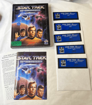 Star Trek 25th Anniversary (IBM Tandy DOS 2.1) 5.25 Complete Big Box Game