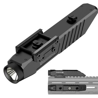 TOUGHSOUL 1450lm Tactical Flashlight Low Profile w/ M-Lok & Picatinny Dual Rail