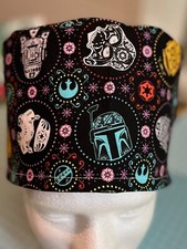 Dia de Star Wars reversible Adult Skull/Chemo Surgical Scrub Hat/Cap Handmade