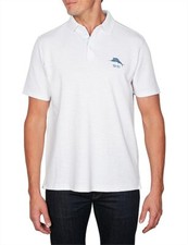 Tommy Bahama Men's Palm Bay Pique Polo White M 