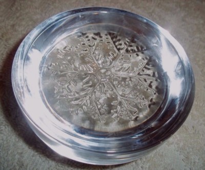 PAPERWEIGHT CLEAR ART GLASS SNOW FLAKE | eBay