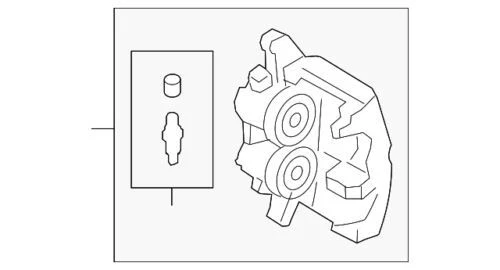 Genuine Ford Caliper Assembly - Brake - Less Pad MR3Z-2B120-A