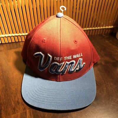 Vans Off The Wall Hat SAMPLE Blue/Maroon Adjustable Snap Back