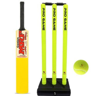 MRF Plastic Cricket Kit, Full Size (34 X 4.5inches) (For 12 And Above