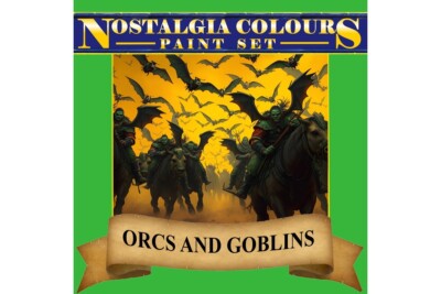 Nostalgie '94 Orks Goblins Malset Oldhammer Wargaming 6 Flaschen von Warcolours