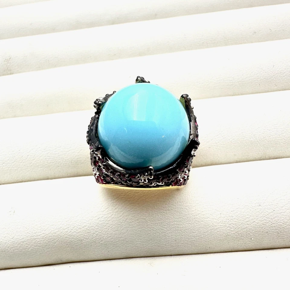 Anillo Joan Boyce Cristal Rosa Tono Oro Talla 6 Foto 2 de 4