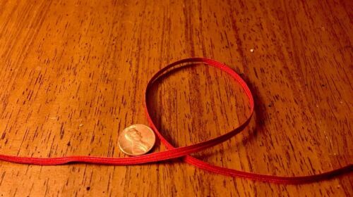 5 YDsX3/16” Vintage TINY RED RAYON SOUTACHE BRAID New Old Store Stock DOLL TRIM - Picture 1 of 3