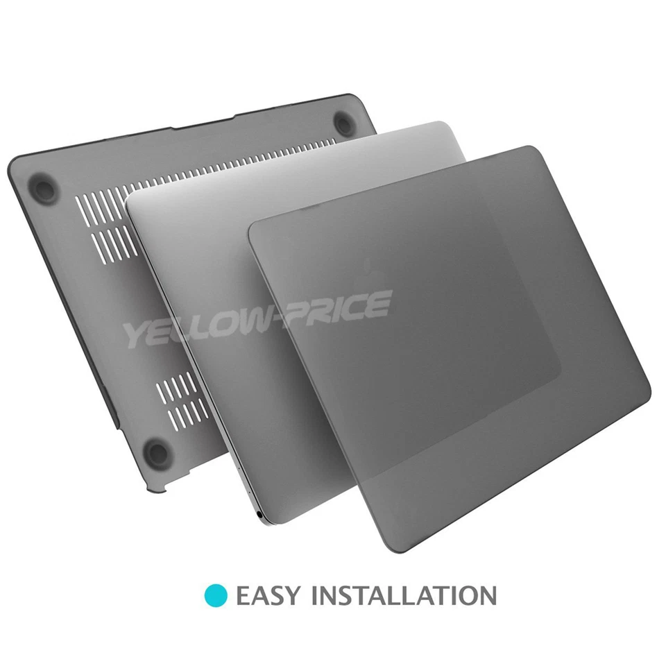 Funda rígida negra mate para NUEVO Macbook Air Pro Retina 16" 13" 14" pulgadas M4 Foto 3 de 4