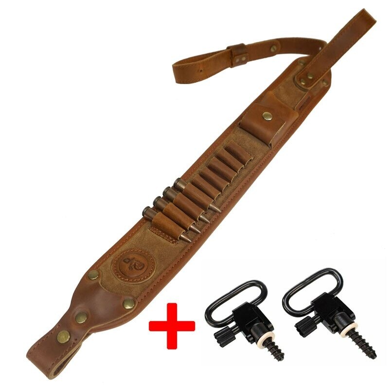 Bretelle sangle ORIGINALE POWER cuir grenadières pour fusil et carabine chasse