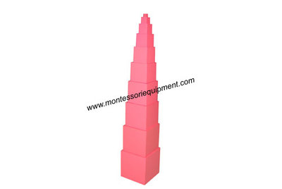 New Beechwood PINK TOWER - IFIT MONTESSORI SENSORIAL MATERIAL