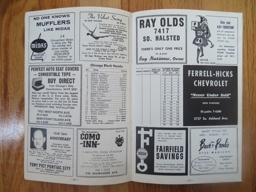DETROIT RED WINGS vs CHICAGO BLACK HAWKS 1964-65 PLAYOFFS Program GORDIE HOWE - Afbeelding 2 van 3