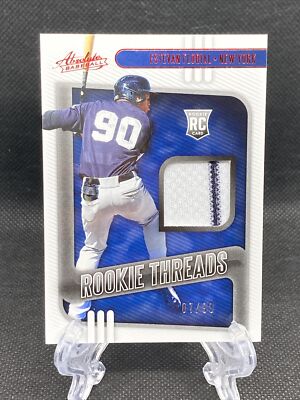 2021 Absolute Rookie Threads #RT-EF Estevan Florial RC Red Foil /99 NY Yankees