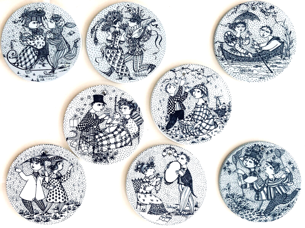 NYMOLLE ニモール Bjorn Wiinblad シーズンプレート 2枚 Set 8 Bjorn Wiinblad Nymolle Love Months Wall Art Danish
