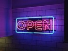 Open Rectangle 20"x14" Neon Light Sign Lamp Wall Beer Bar Glass Shop With Dimmer