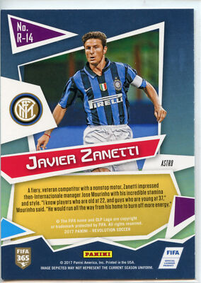 Javier Zanetti Panini Revolution Soccer 2017 Autograph 直筆サイン