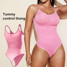 Women Smooth Tummy Control Bodysuit Shapewear Slimming Body Shaper Thong Tank