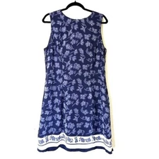 Boutique Europa Blue Floral Sleeveless Dress