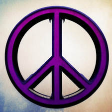 Purple Peace Sign Sticker Decal