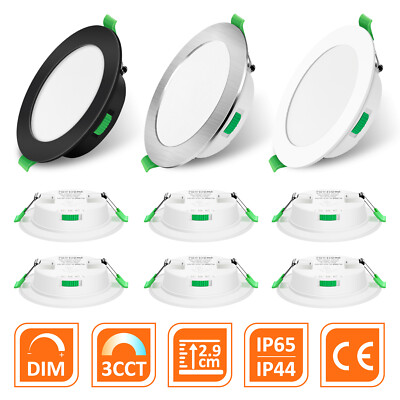 55-205mm LED Einbaustrahler Dimmbar 3CCT Flach Slim Bad Einbau Spot IP44 IP65 CE