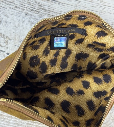 ROBERTO CAVALLI Brown Leopard Print Zipped Small Cosmetic Pouch - 第 8/9 張圖片