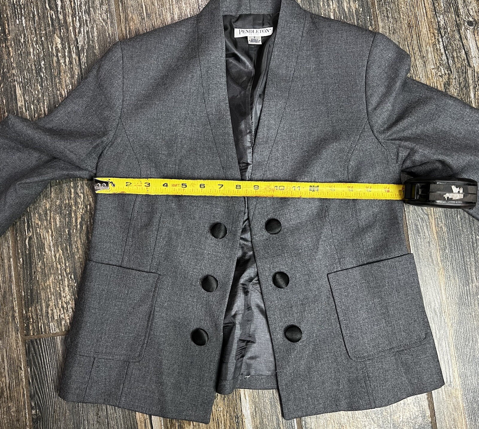 Pendleton Wool Gray Blazer Jacket Business Wear w… - image 7