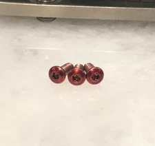 RED Pocket Clip Screws For Cold Steel Code 4 Knife Set of 3pcs T6 Torx Screws