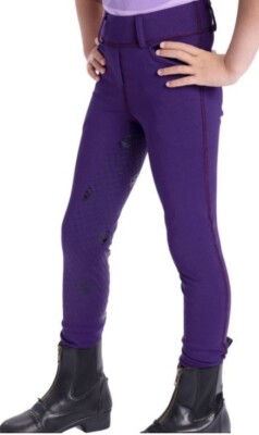ROMFH Scarlett Kids Full Grip Pull On Tight VIOLET SIZE 12 RIDING BREECH