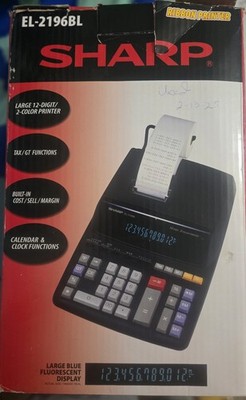 Sharp EL-2196BL Electronic Printing Calculator | Serial Number Recorded