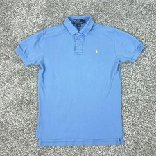 Polo Ralph Lauren Polo Shirt Boys Small Blue Pique Cotton Yellow Pony Logo Top