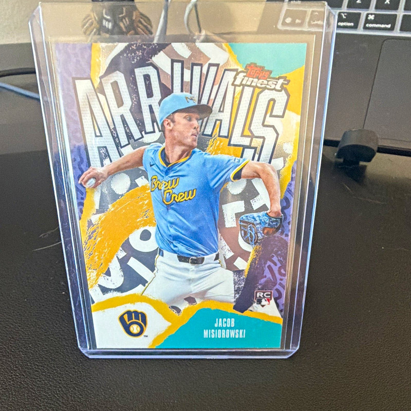 Topps Finest 2025 Arrivals Insert Jacob Misiorowski Rookie Card #A-18 Brewers