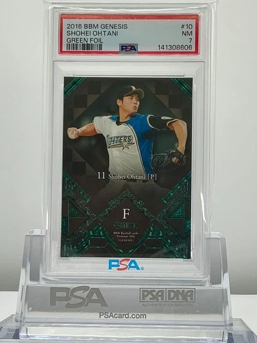 SHOHEI OHTANI 2016BBM GENESIS GREEN FOIL(/120) #10 PSA7!LOWPOP!(RC)