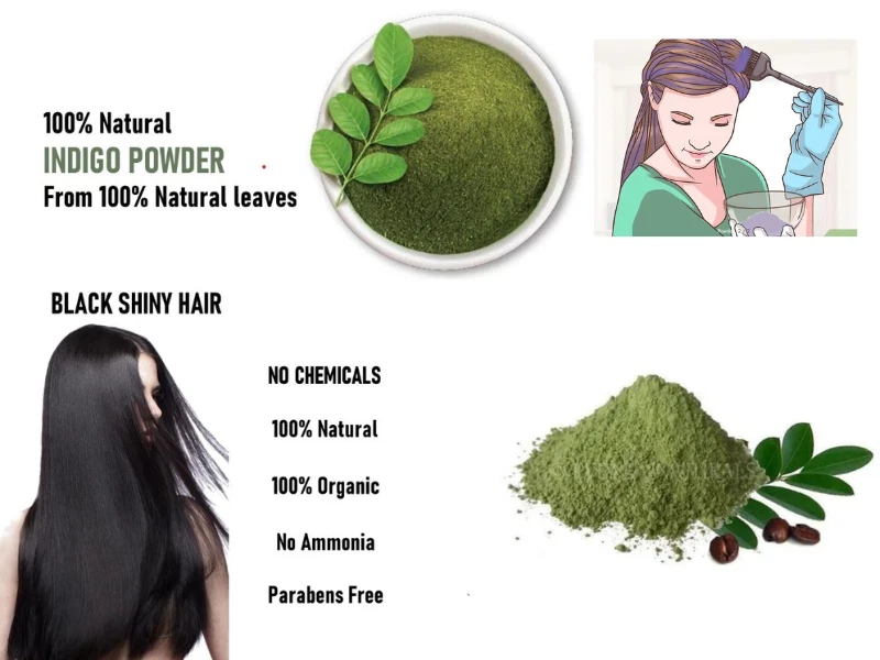 Indigo Powder (Indigoferra Tinctoria) Black Henna Hair Dye Color 100% NATURAL - Image 4 of 4