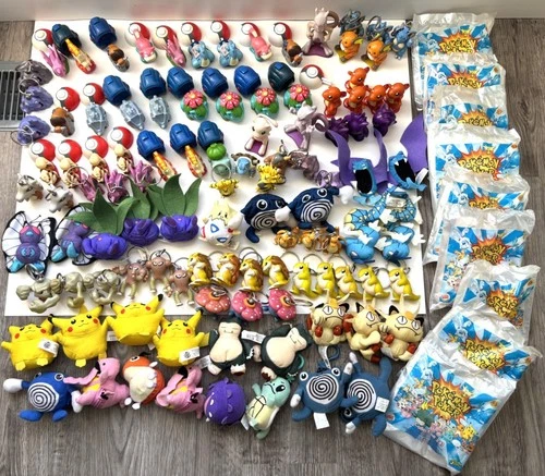 Vintage Pokemon Burger King Toy Lot w/ Plush, Keychain, Launcher, etc 113 Pieces