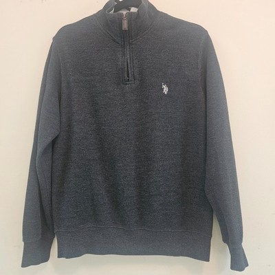 US Polo Assn Fleece Sweatshirt Sweater Men's 1/4 Quarter Zip Long Sleeve Size S