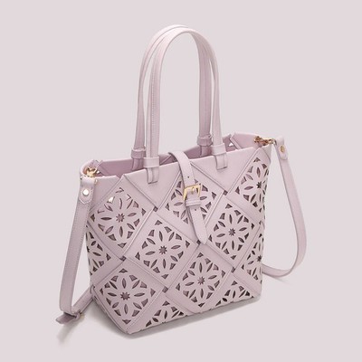 MIMI MUA HANDTASCHE MIT PERFORIERTEM MUSTER ROSA