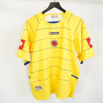 Vintage Colombia 2004 Lotto Home Soccer Jersey Men's S-M Yellow