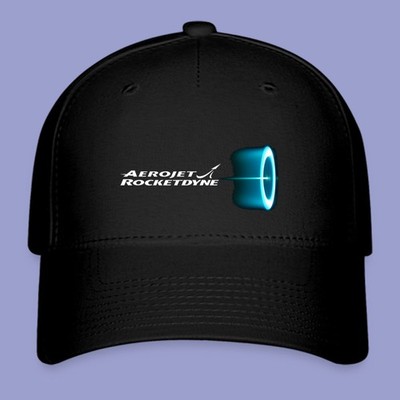 Aerojet Rocketdyne Black Hat Twill Hat Baseball Cap Size S/M & L/XL