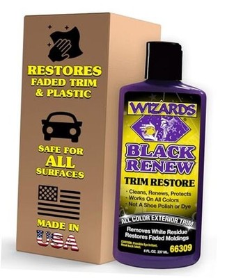  Black Renew Trim Restorer Treatment - Removes White Residue and Restores 
