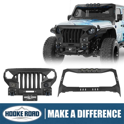 #ad Hooke Road Front Bumper Windshield Frame Cover Fit Jeep Wrangler JL Gladiator JT $1269.28