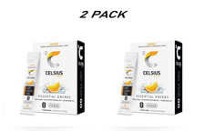  2 PACK  CELSIUS On The Go Energy Drink Mix, Orange 14 Stick Pack 