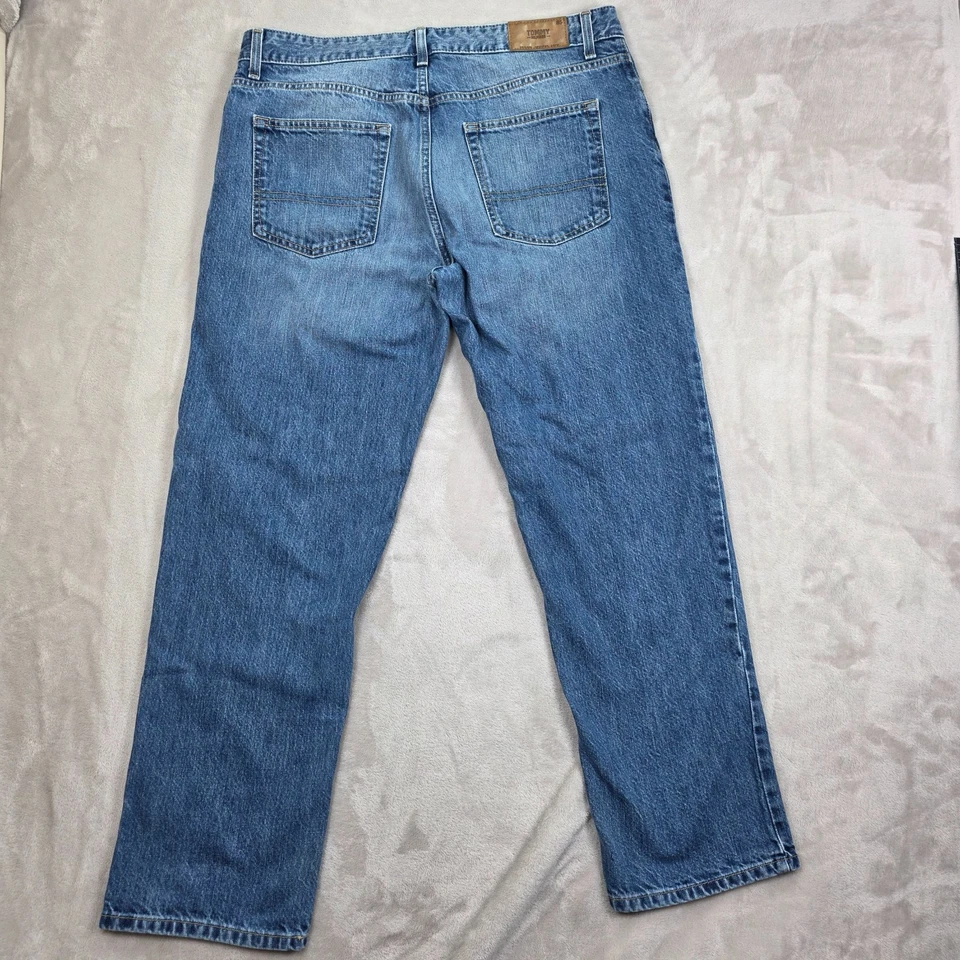 Tommy Hilfiger Jeans Mens 36x30 Blue Straight Leg Classic Denim Workwear 2013 - Image 4 of 4
