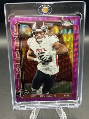 2025 Topps Chrome - Bijan Robinson #16 Pink Wave Refractor /250 Falcons