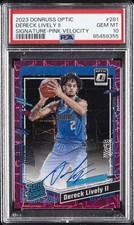 2023 PANINI DONRUSS OPTIC SIGNATURE-PINK VELOCITY DERECK LIVELY II 36/79 PSA 10