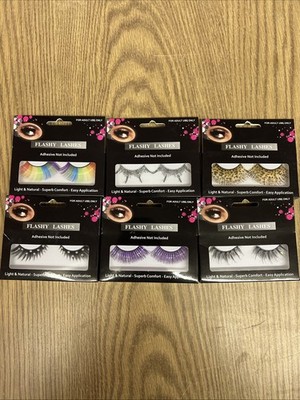 Flashy Lashes 6 Pack - All NIB- Light & Natural, Superb Comfort.